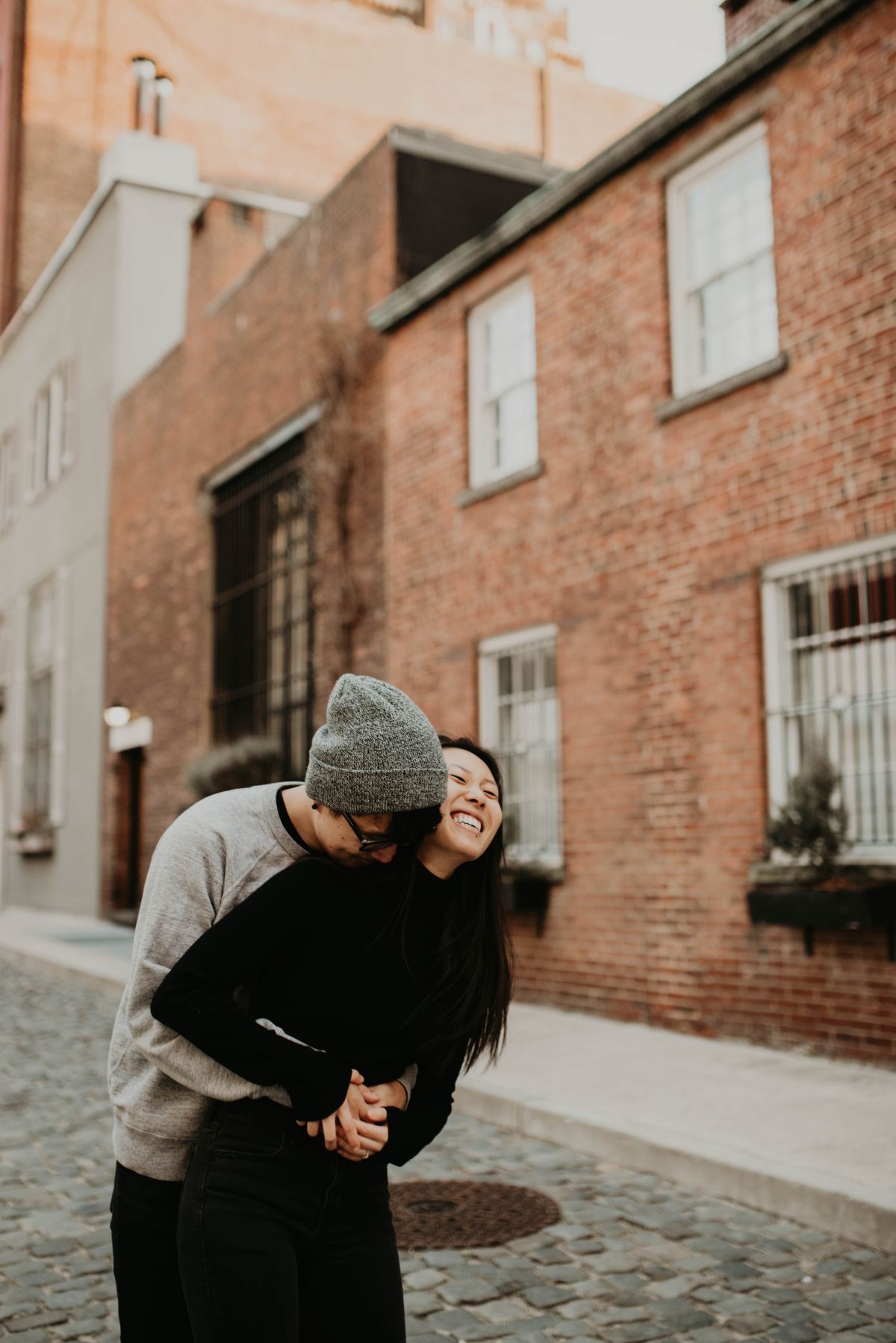 Helen is laughing at something funnny David said.
